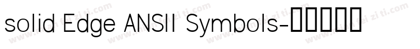 solid Edge ANSI1 Symbols字体转换